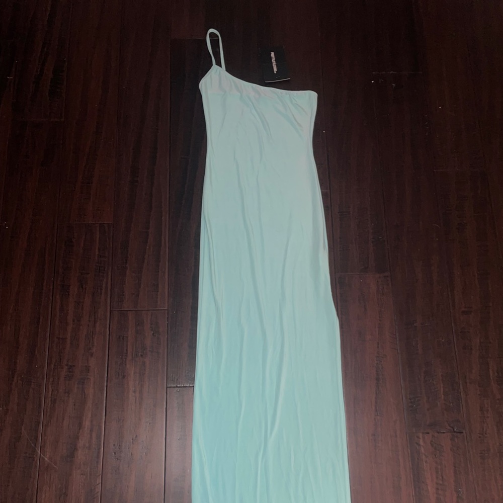 Pretty Little Thing Tiffany Blue Silk Dress